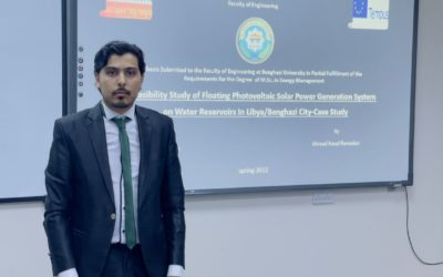 مناقشة أول رسالة ماجستير في مجال إدارة الطاقات المتجددة