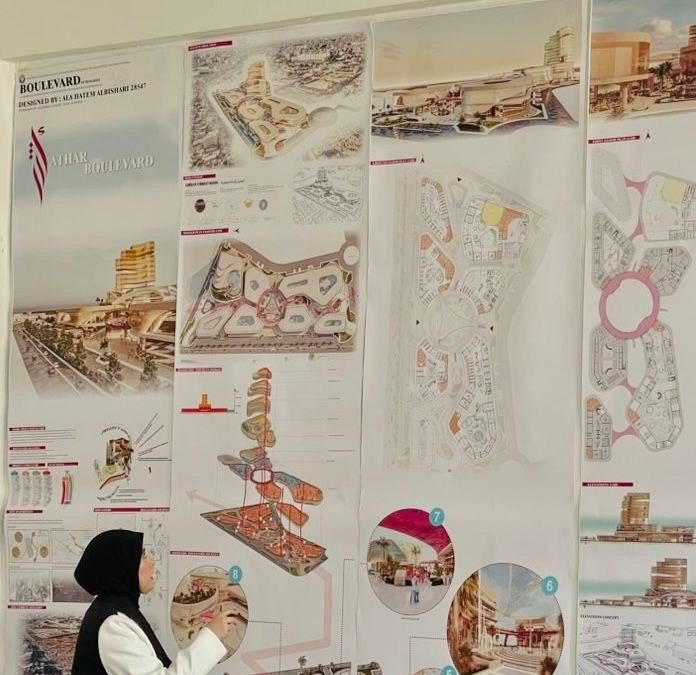 مشروع تخرج بكلية الهندسة يطرح رؤية لتحويل منطقة الكيش في بنغازي إلى بوليفارد حضري حيوي