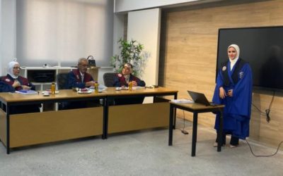 مناقشة رسالة ماجستير حول تصميم المباني التعليمية المستدامة في جامعة بنغازي