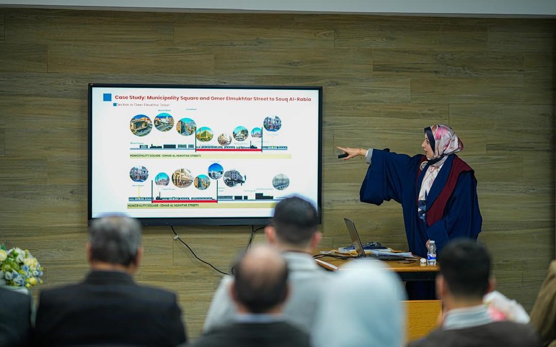 قسم العمارة وتخطيط المدن يناقش رسالة ماجستير حول إحياء المعالم الإيطالية في مدينة بنغازي القديمة